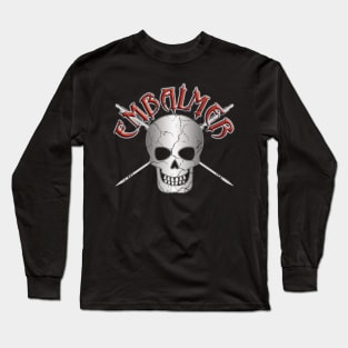 Embalmer Skull with Trocar Crossbones for Morticians Long Sleeve T-Shirt